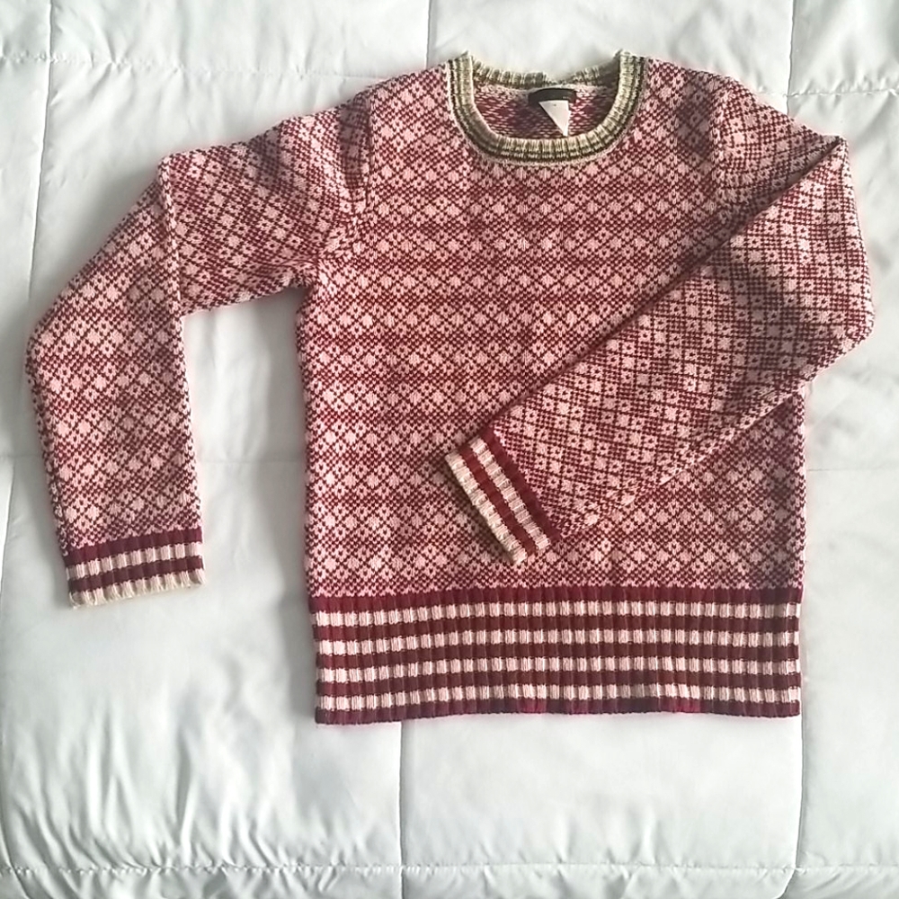 J Crew wool fair isle sweater